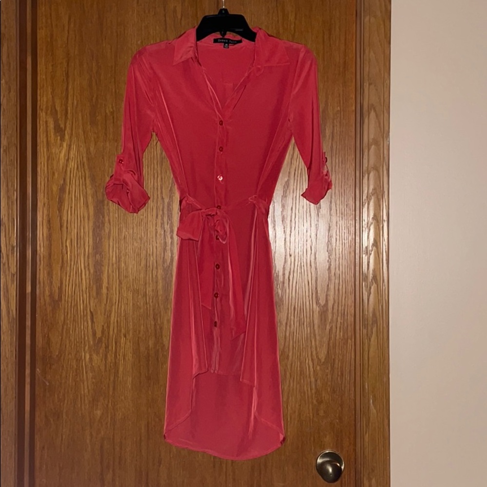 Sweet Rain Salmon High Low Dress